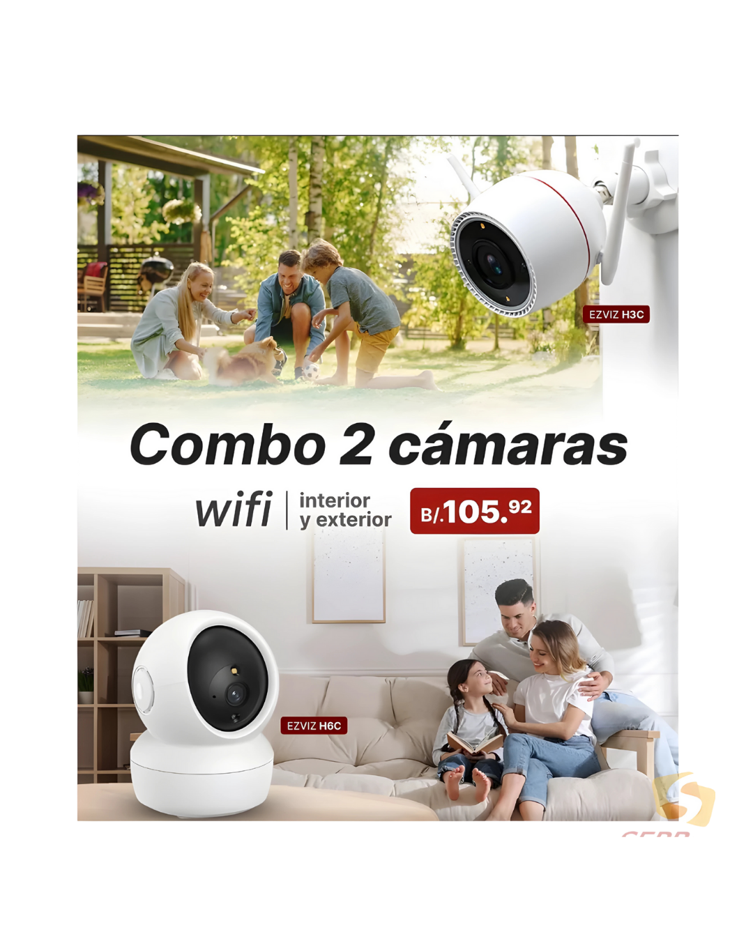 PROMO! 2 Cámaras Wifi Ezviz(Exterior e Interior)