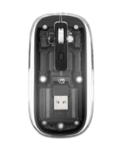 MOUSE INALÁMBRICO M16 – NEGRO TRANSPARENTE