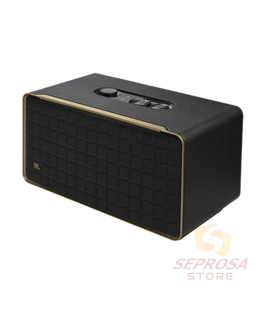 JBL Authentics 500 - Altavoz Retro para el Hogar con Dolby Atmos, Bluetooth, Reproducción Multiroom, Alexa y Google Assistant Integrados, Control de Voz y Autocalibración Automática