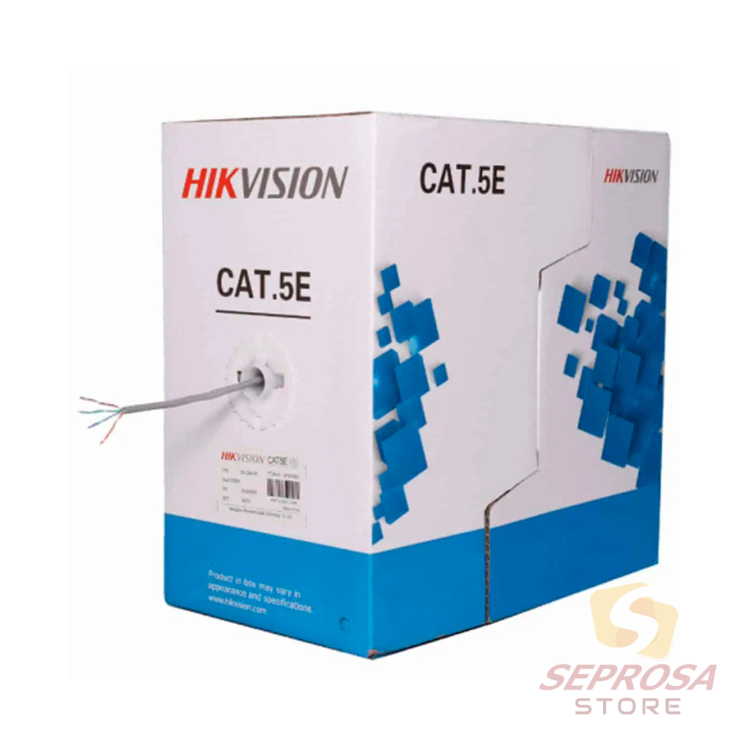 Cable hikvision 305m UTP CAT5E 70% COBRE