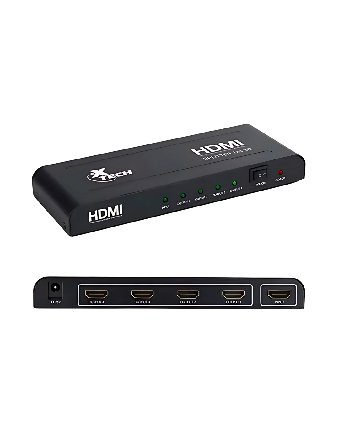 HDMI Splitter - 1 Input to 4 Outputs - Xtech