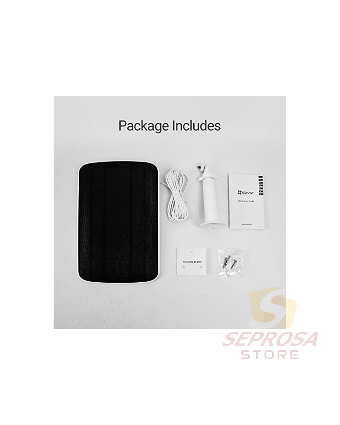 Panel Solar EZVIZ: Energía Continua para Cámaras de Seguridad Inalámbricas - Compatible con BC1C/BC1